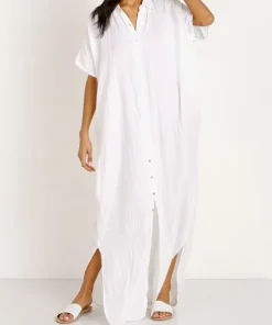 Acacia Cover Ups>Oahu Maxi Dress White