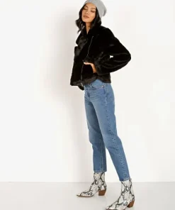 APPARIS Jackets>Tukio Faux Fur Jacket Black