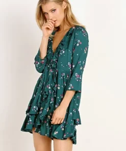 Auguste the Label Dresses>Grace Mini Dress Emerald