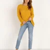BB Dakota Knits>Debra Boucle Yarn Sweater Royalty Yellow