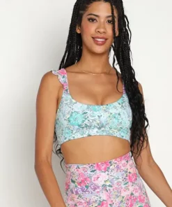 Beach Riot Sports Bras>Audrey Sports Bra Top Waterfall Peony