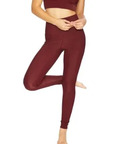 Beach Riot Bottoms>Ayla Legging Oxblood
