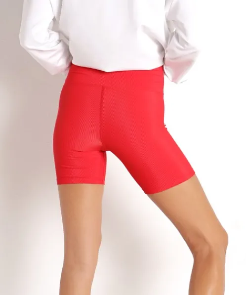 Beach Riot Shorts>Bike Short Red