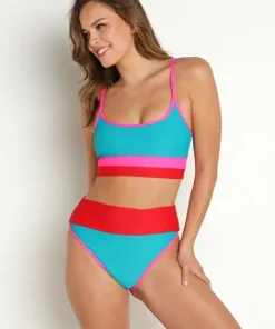 Beach Riot Bikinis>Eva Top Cabana Colorblock