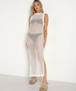 Beach Riot Cover Ups>Holly Dress White