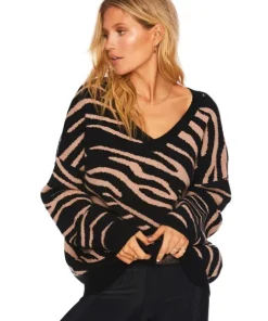 Beach Riot Knits>Joie Sweater Warm Taupe Zebra