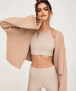 Beach Riot Knits>Judith Cardigan Top Taupe