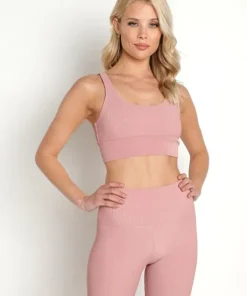 Beach Riot Sports Bras>Leah Sports Bra Top Dusty Rose