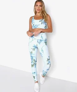 Beach Riot Bottoms>Piper Legging Blue Floral