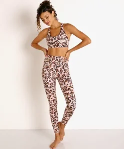 Beach Riot Bottoms>Piper Legging Watercolor Leopard
