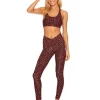 Beach Riot Sports Bras>Rocky Sports Bra Top Wine Leopard