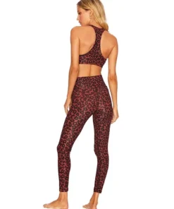 Beach Riot Sports Bras>Rocky Sports Bra Top Wine Leopard