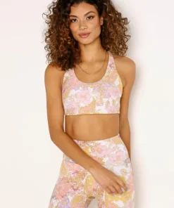 Beach Riot Sports Bras>Rocky Top Sports Bra Harvest Gold Paisley