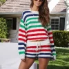Beach Riot Cover Ups | Knits>Sandy Short Nautical Stripe