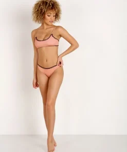 Beach Riot Bikinis>Tori Bikini Top Coral Stitch