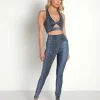 Beach Riot Sports Bras>Twist Top Sports Bra Navy Splatter