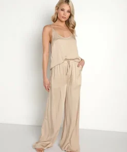 Bella Dahl Pants>Ecovera Wide Leg PJ Pant Soft Nude