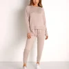 Beyond Yoga Pants | Bottoms>Cozy Fleece Lounge Around Midi Jogger Chai