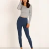 Beyond Yoga Bottoms>Keep in Line Cropped Pullover Light Heather Gray