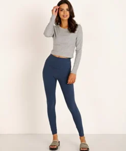 Beyond Yoga Bottoms>Keep in Line Cropped Pullover Light Heather Gray
