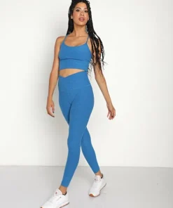 Beyond Yoga Bottoms>Leisure High Waisted Legging Gulf Stream