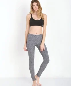 Beyond Yoga Bottoms>Long Essential Spacedye Legging Black White