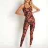 Beyond Yoga Bottoms>Midi Printed High Waisted Legging Copper Cow