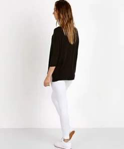 Beyond Yoga Tops>On and Off Ribbed Boxy Tunic Black