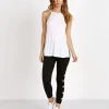 Beyond Yoga Tops>Slink or Swim Dropped X Tank White