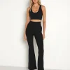 Beyond Yoga Bottoms>Spacedye All Day Flare High Waisted Pant Darkest Nig
