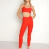 Beyond Yoga Bottoms>Spacedye At Your Leisure High Waisted Legging Redflo