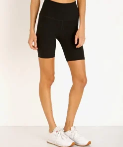 Beyond Yoga Bottoms>Spacedye High Waisted Biker Short Darkest Night