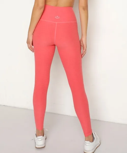 Beyond Yoga Bottoms>Spacedye Midi High Waisted Legging Pink Crush