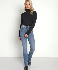 Beyond Yoga Tops>The Essential Ribbed Turtleneck Black