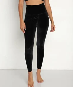 Beyond Yoga Bottoms>Velvet Motion High Waisted Midi Legging Black Velvet