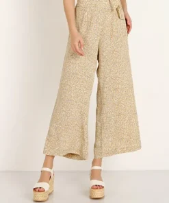 Blue Life Pants>Carley High Waisted Culotte Dream Garden Sand