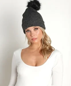 Brixton Accessories>Alison Beanie Black/Grey