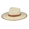 Brixton Accessories>Joanna Rancher Hat Off White/Toffee