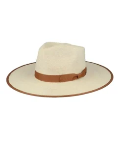Brixton Accessories>Joanna Rancher Hat Off White/Toffee