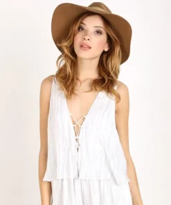 Brixton Accessories>Piper Hat Tan/Bronze
