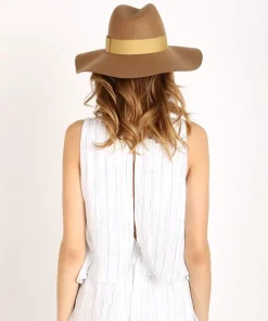 Brixton Accessories>Piper Hat Tan/Bronze