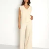 Callahan Knits | Pants>Nora Cable Knit Pant Cream