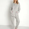 Calvin Klein Knits>Ease Long Sleeve Hoodie Grey Heather