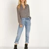 Capulet Tops>Inga Button Down Shirt Micro Stripe