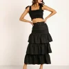 Capulet Tops>Mckenna Smocked Top Black