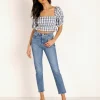 Capulet Tops>Paloma Crop Top Neptune Gingham