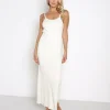 Charlie Holiday Dresses>Deliah Ribbed Midi Dress Cloud