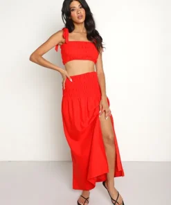 Charlie Holiday Tops>Marsha Top Fiery Orange