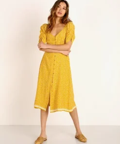 Cleobella Dresses>Amarilis Midi Dress Marigold