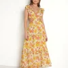 Cleobella Dresses>Clara Ankle Dress Lucis Floral Print